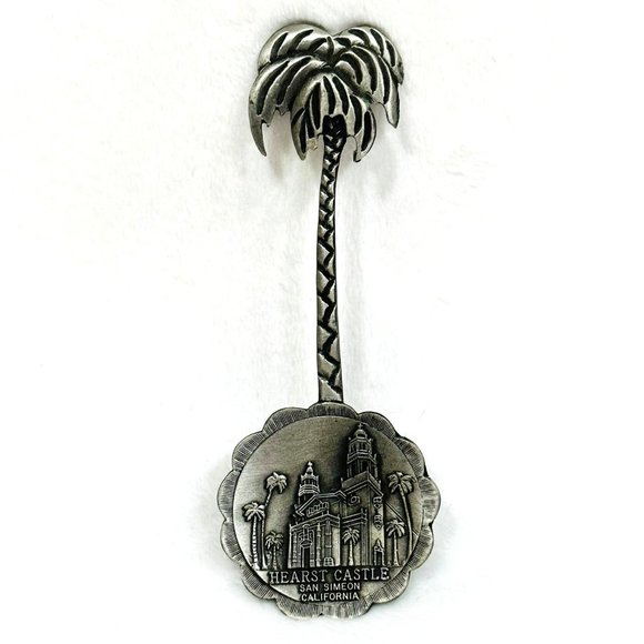 Hearst Castle Souvenir Spoon - 1990 Josef Pewter Signed - Picture 1 of 8